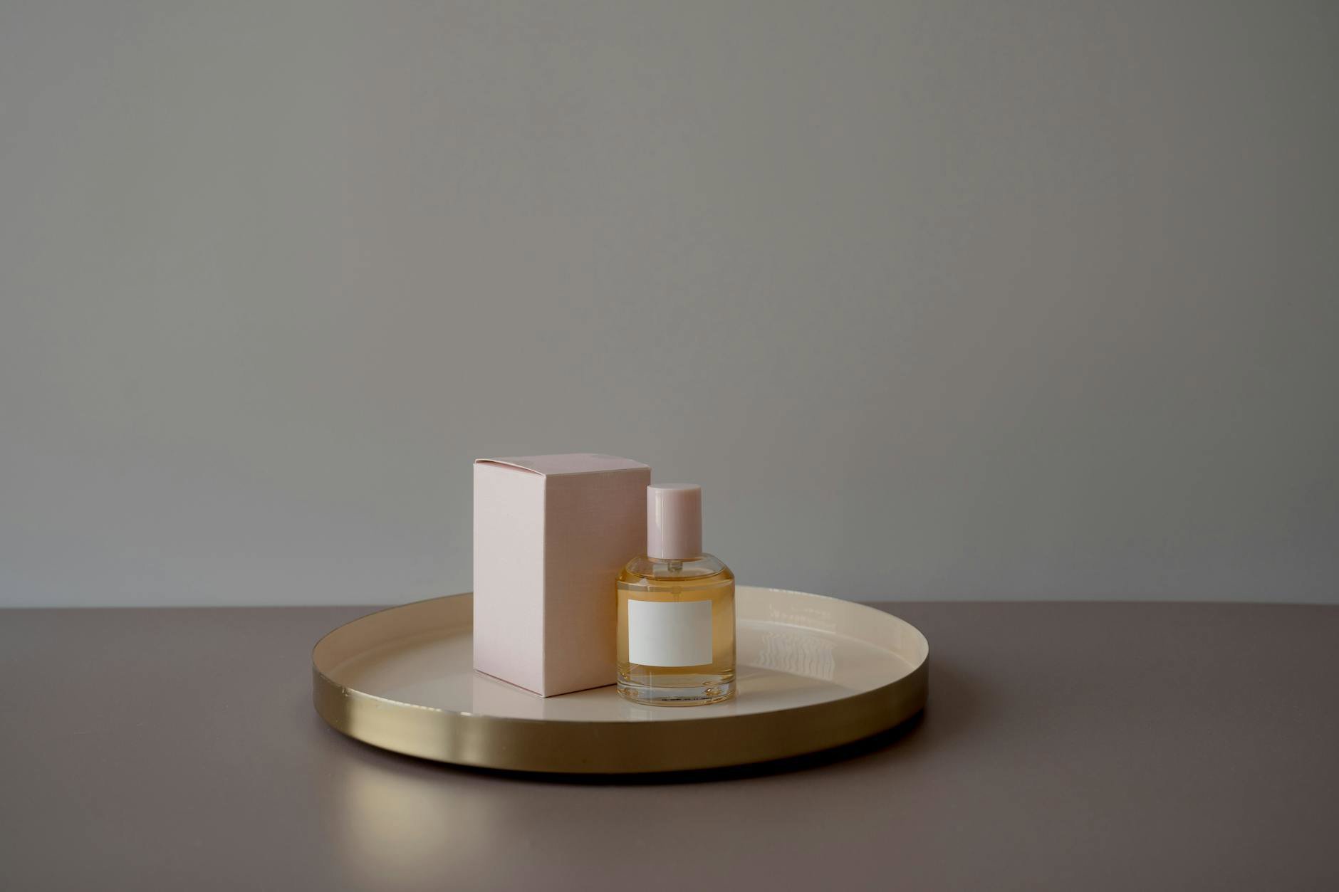 perfume bottles on vanity tray