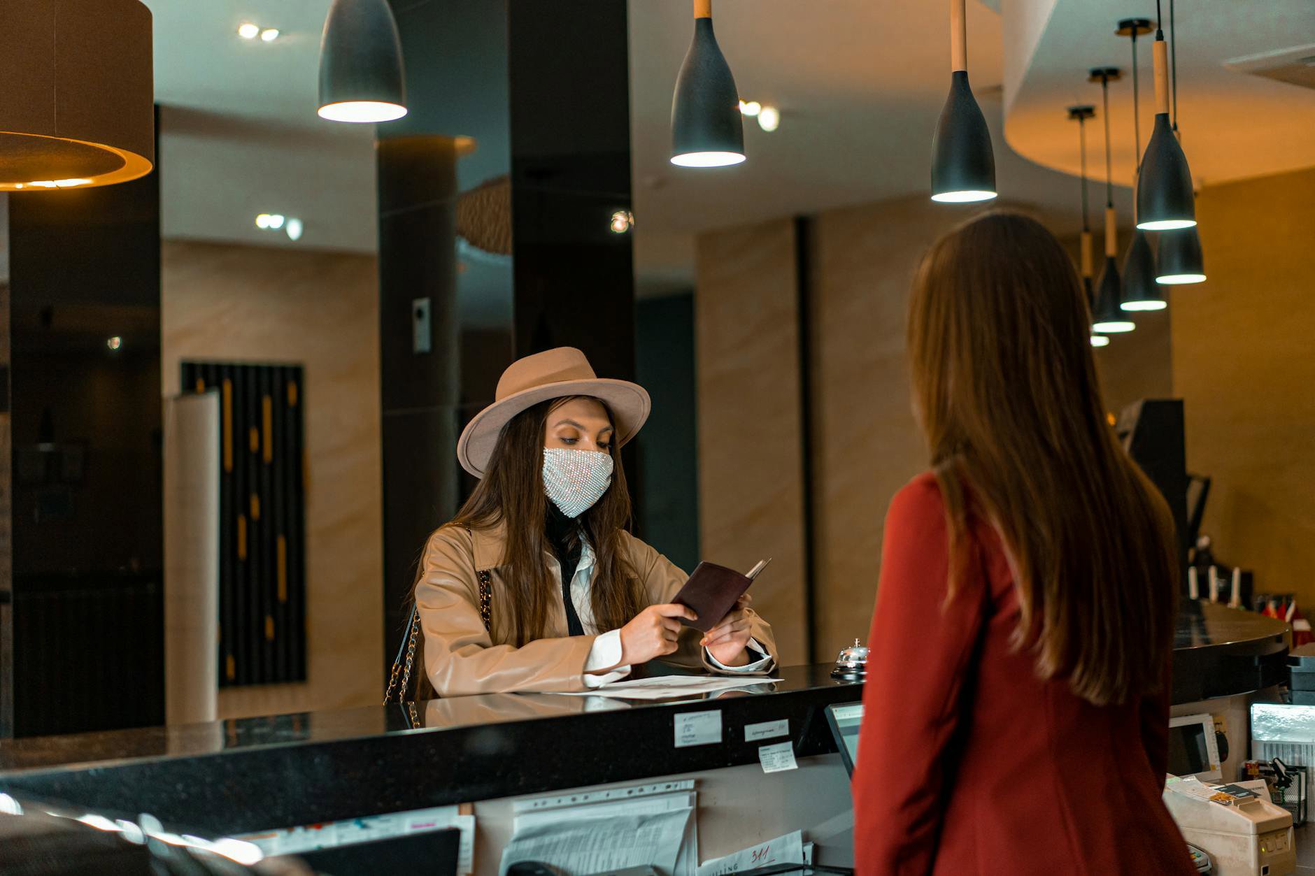 woman checking skincare travel minis sizes
