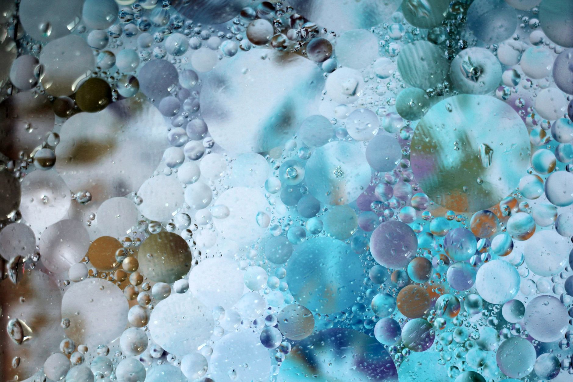 bath oil droplets on water surface