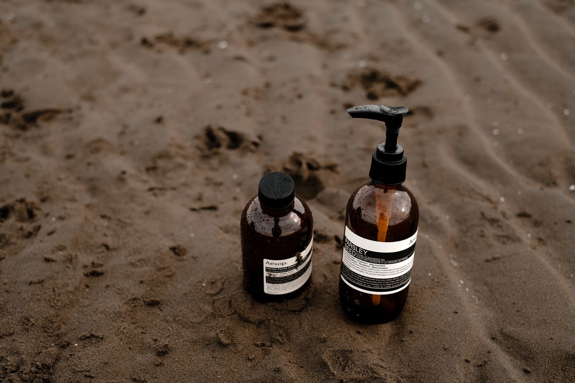 Grown Alchemist body cleanser and lotion flatlay
