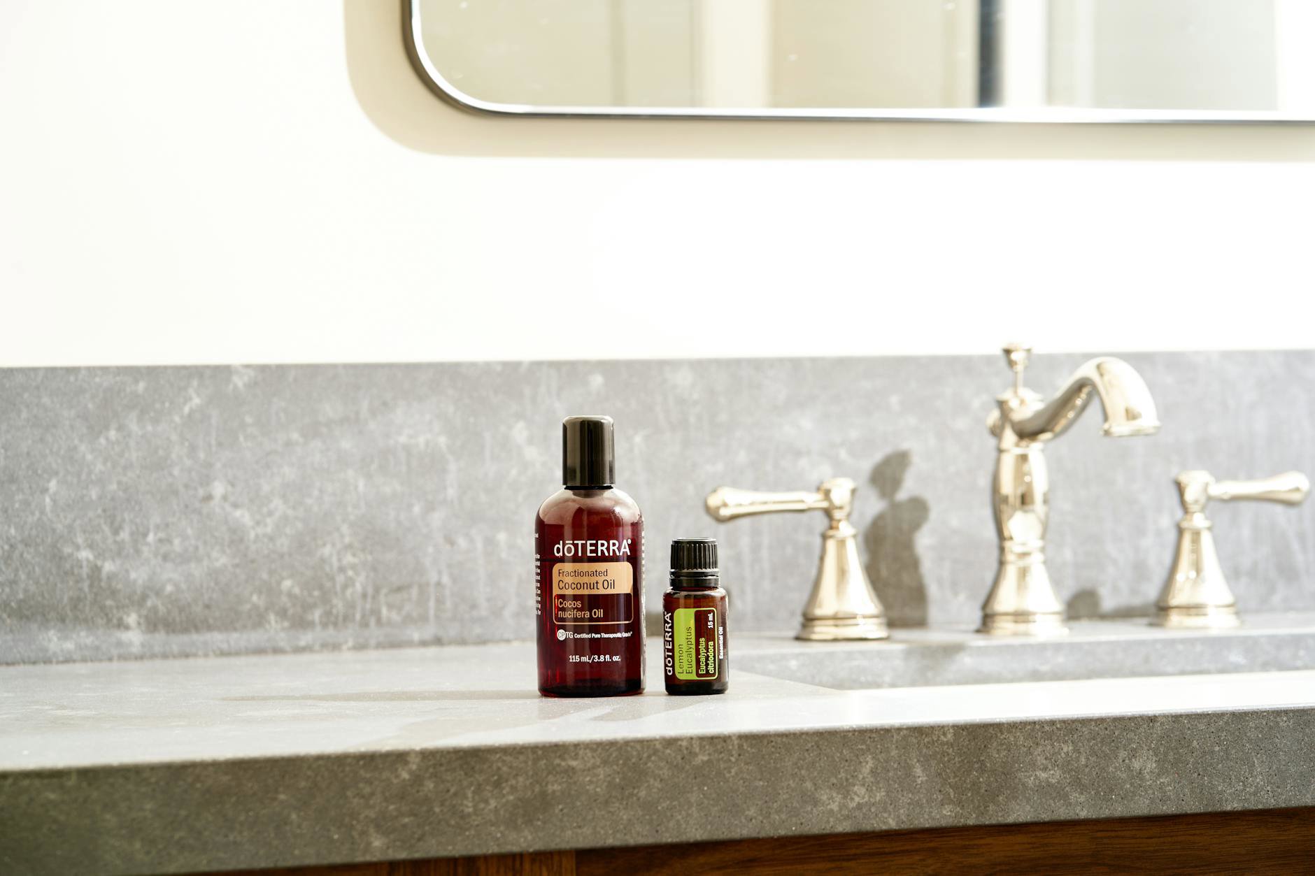 shower oil bottle bathroom minimal