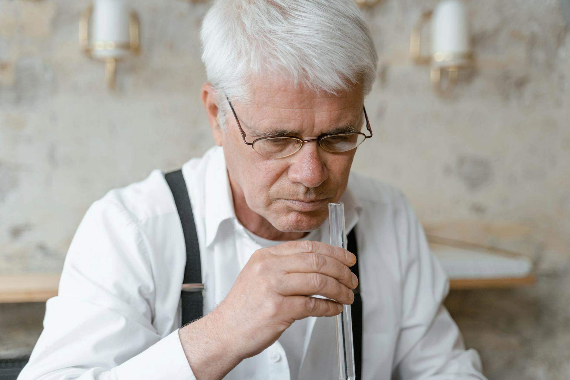 woman smelling perfume strip in perfume store