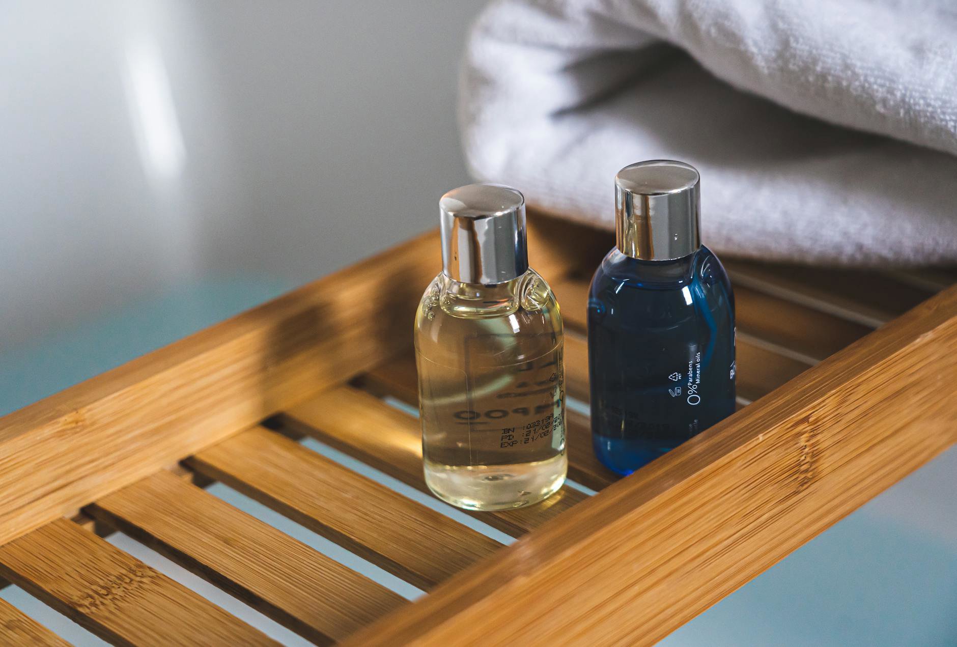 sulfate free body wash bottle bathroom