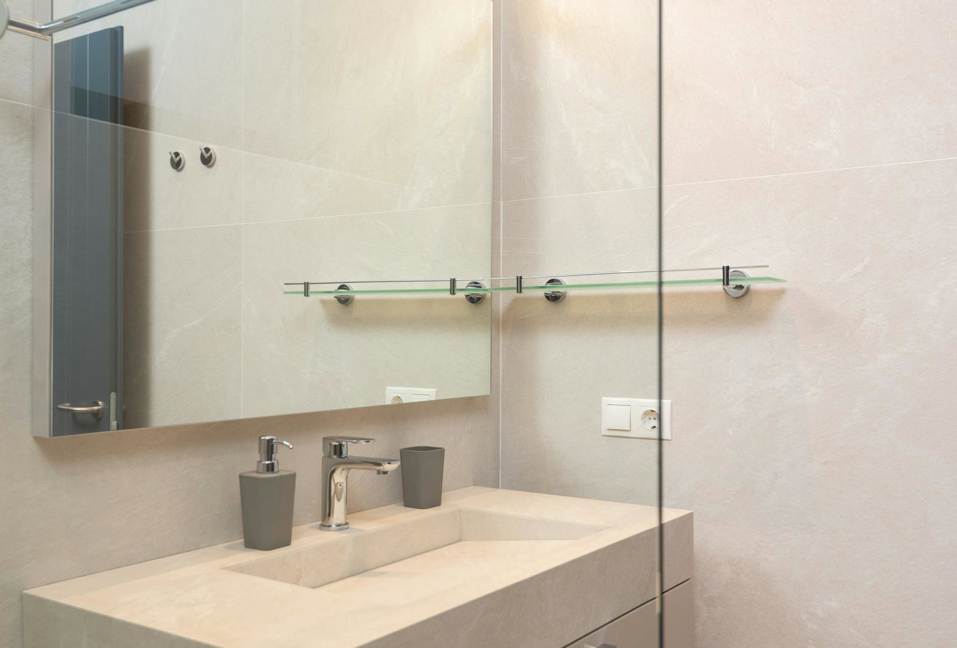 neutral pH body wash bathroom shelf