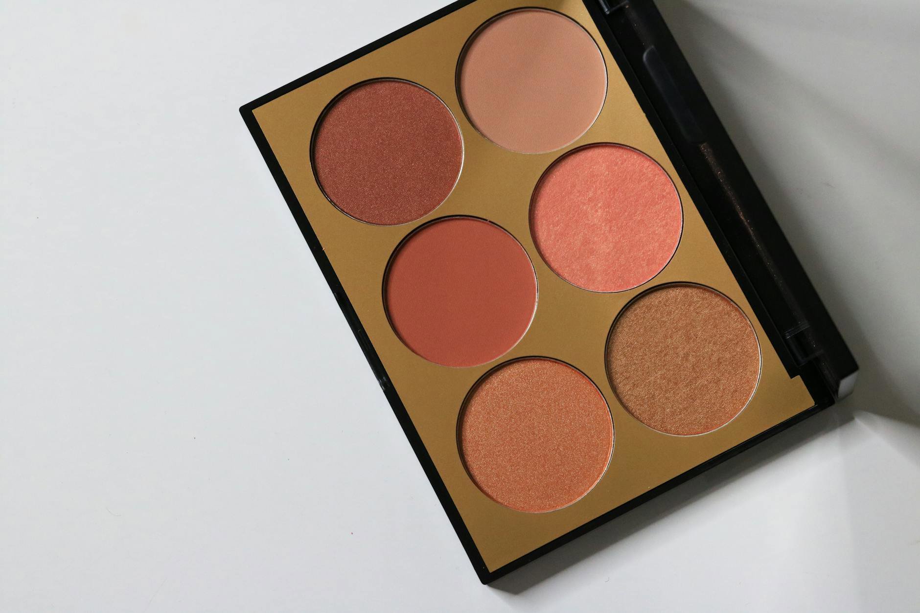 eyeshadow palette swatches warm copper bronze