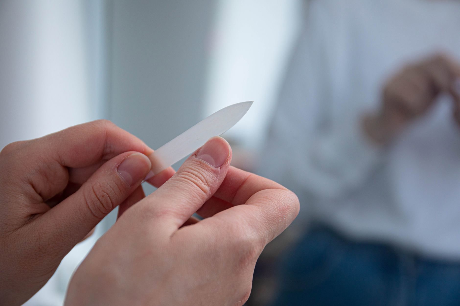 glass nail file close up manicure tool