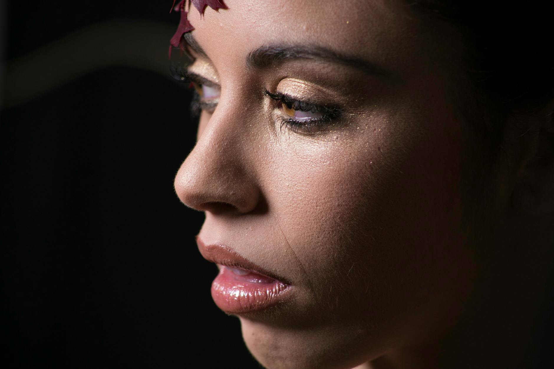porcelain skin makeup finish woman close up