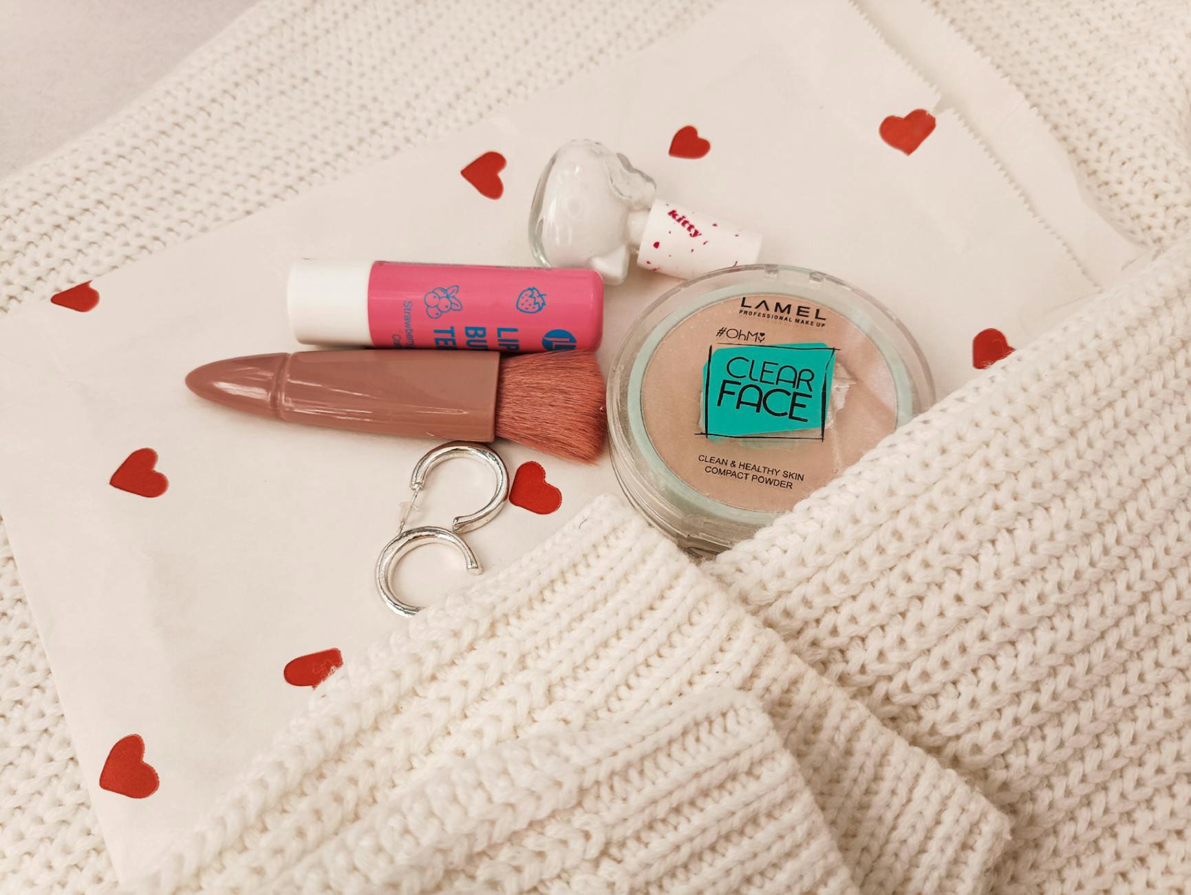 waterless makeup balm stick products flatlay