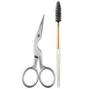 Tweezerman Stainless Steel Brow Shaping Scissors and Brush
