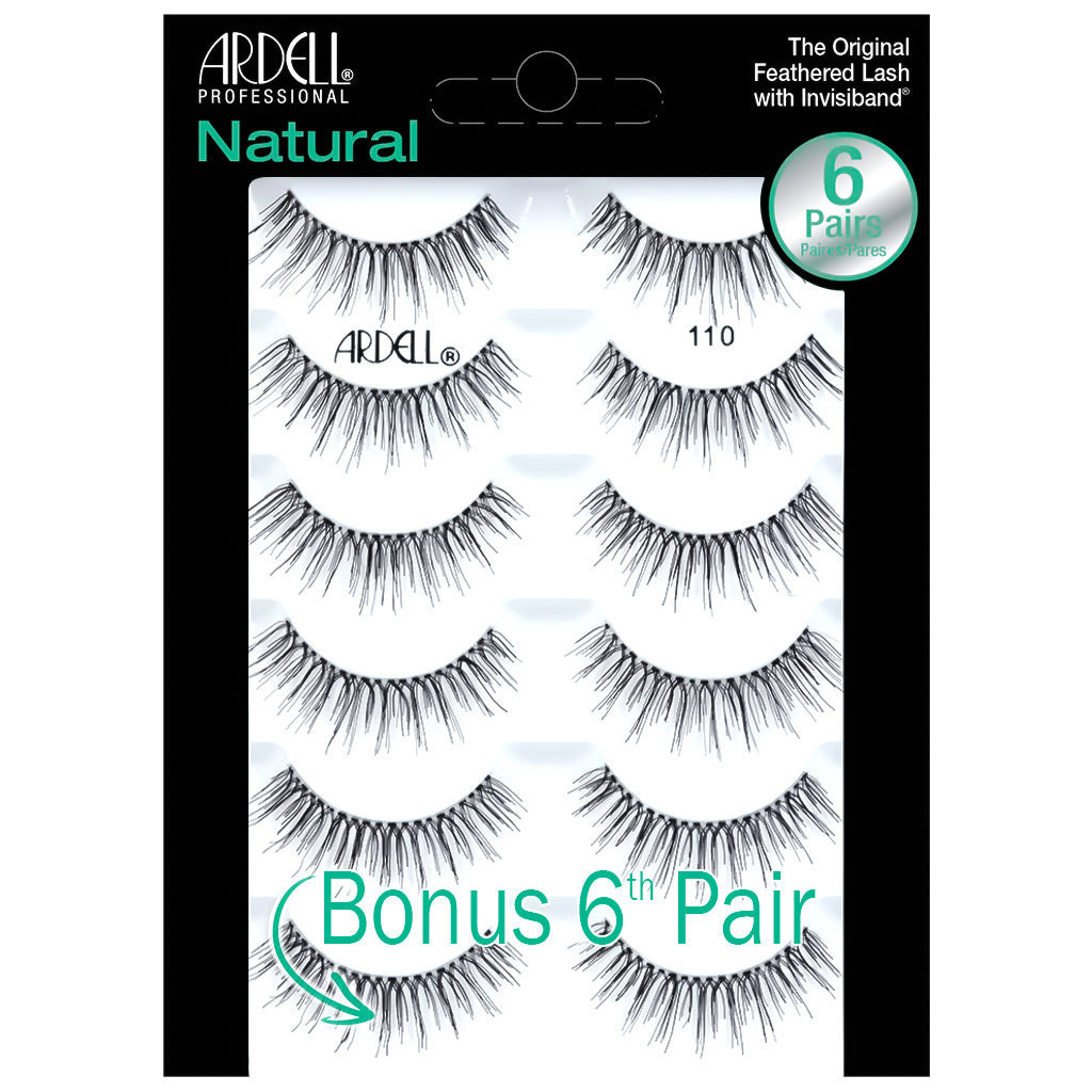 FalseEyeLashes 110 Lashes Multipack (6 Pairs) False Eyelashes Black