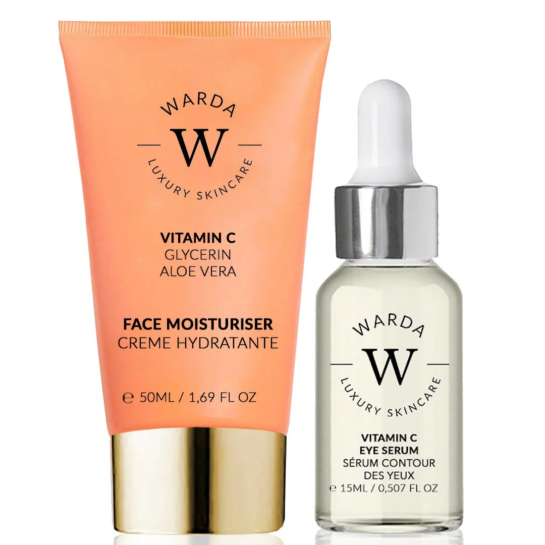 WARDA LUXURY SKINCARE Warda Skincare - Skin Glow Boost Vitamin C Moisturiser 50M + Skin Glow Boost Vitamin C Eye Serum