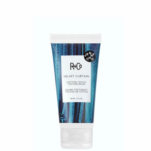 R+Co Bleu Velvet Curtain Cotton Touch Texture Balm