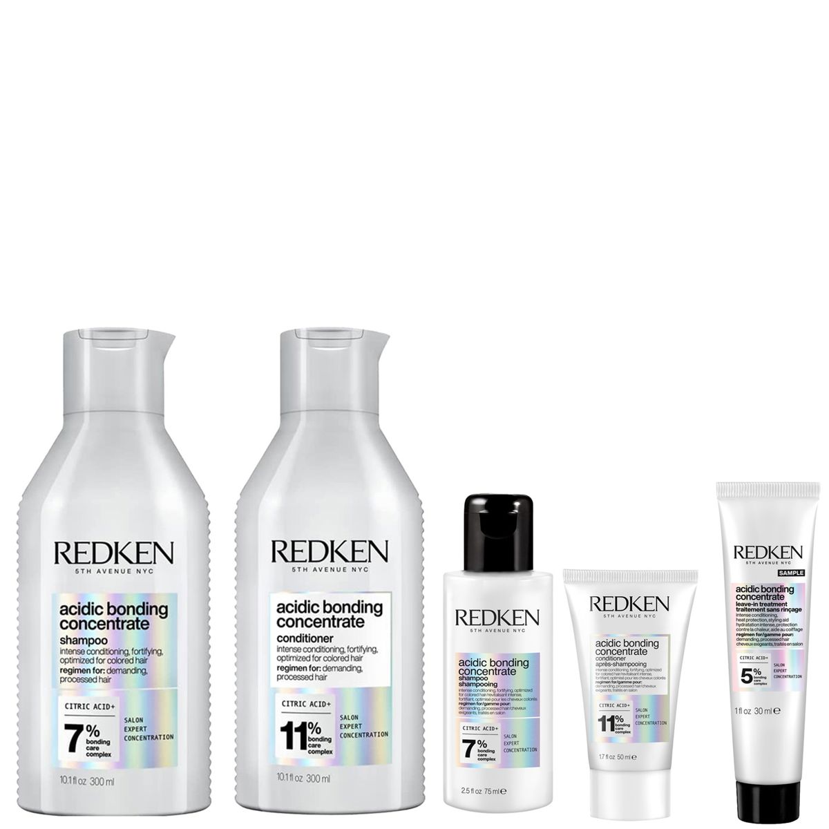 Redken Acidic Bonding Concentrate Shampoo And Conditioner  With Shampoo , Conditioner  And Leave-In Treatment
