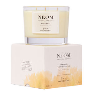 Neom Vela Aromática De Tres Mechas Happiness