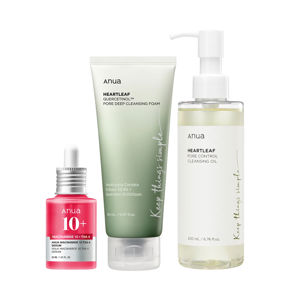 ANUA start by double cleansing with an oil and