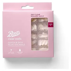 Boots False Nail Clear Square Nail