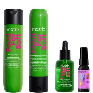 Matrix Food For Soft Hydrating Shampoo, Conditioner, Multi-Use Hair Oil Serum And Mini Miracle Creator