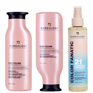 Pureology Pure Volume Shampoo, Conditioner And Color Fanatic Spray Routine