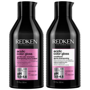 Redken Acidic Color Gloss Shampoo And Conditioner, Colour Protection Routine For Glass-Like Shine