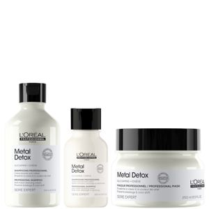L'Oréal Professionnel Metal Detox Shampoo & Hair Mask With Mini Shampoo, Prevent Breakage & Colour Fade From Hard Water