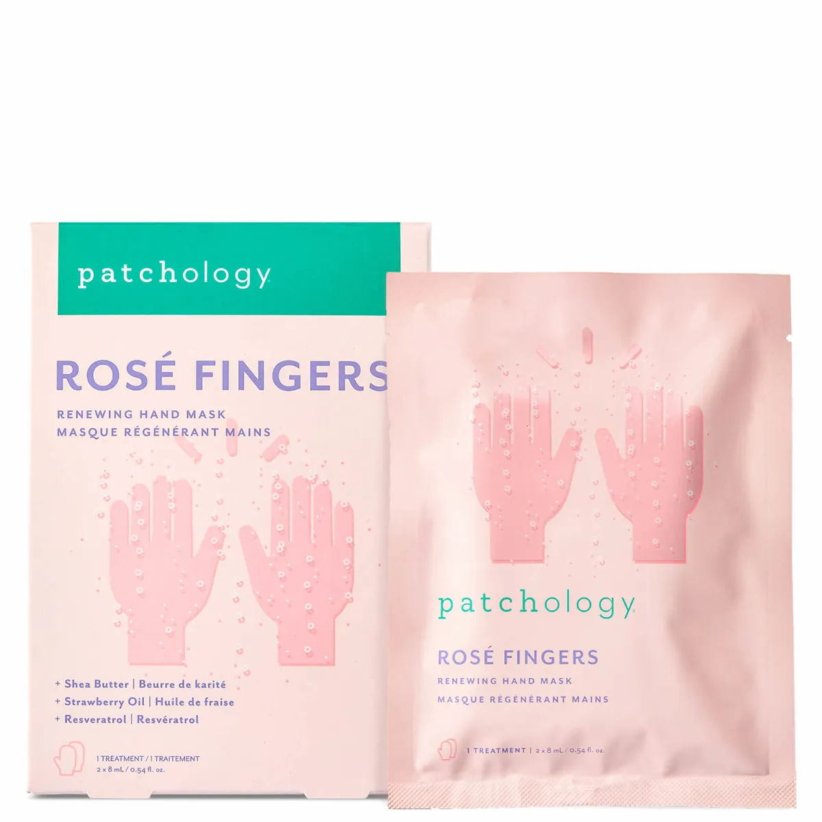 Patchology Rosé Fingers - Renewing Hand Mask