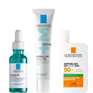 La Roche-Posay Breakout-Fighting And Post-Acne Mark Set: Effaclar Serum, Duo+M Anti Blemish Corrective Care And Spf50+