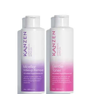 Kanzen micellar makeup remover and gentle toner duo