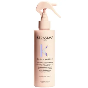 Kérastase Gloss Absolu Anti-Frizz Glaze Milk Spray With Glycolic Acid, Hyaluronic Acid And Wild Rose In Oil
