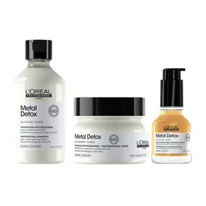 L'Oréal Professionnel Metal Detox Shampoo, Hair Mask And Hair Oil Trio