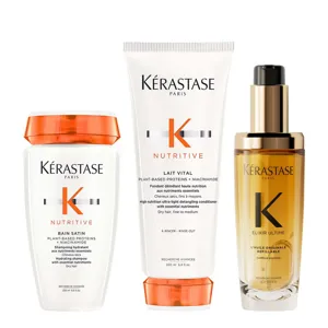 Kérastase Nutritive Shampoo, Conditioner And Elixir Oil Trio