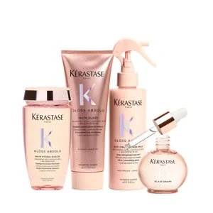 Kérastase Gloss Absolu Shampoo, Conditioner, Treatment Spray And Oil Routine