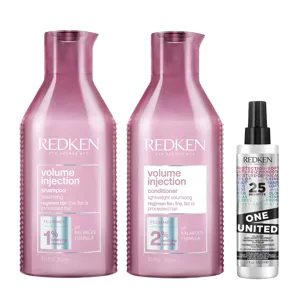 Redken Volume Injection Shampoo, Conditioner And One United Trio