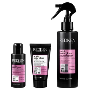 Redken Acidic Color Gloss Shampoo, Conditioner And Heat Protection Treatment