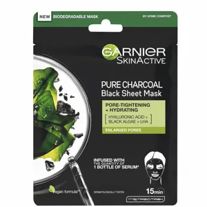Garnier Mascarilla Facial De Tela Hidratante Charcoal And Algae De Garnier
