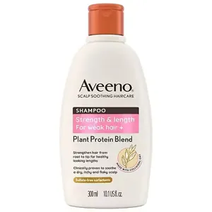 Aveeno Haircare Strength And Length+ Plant Protein Blend Shampoo