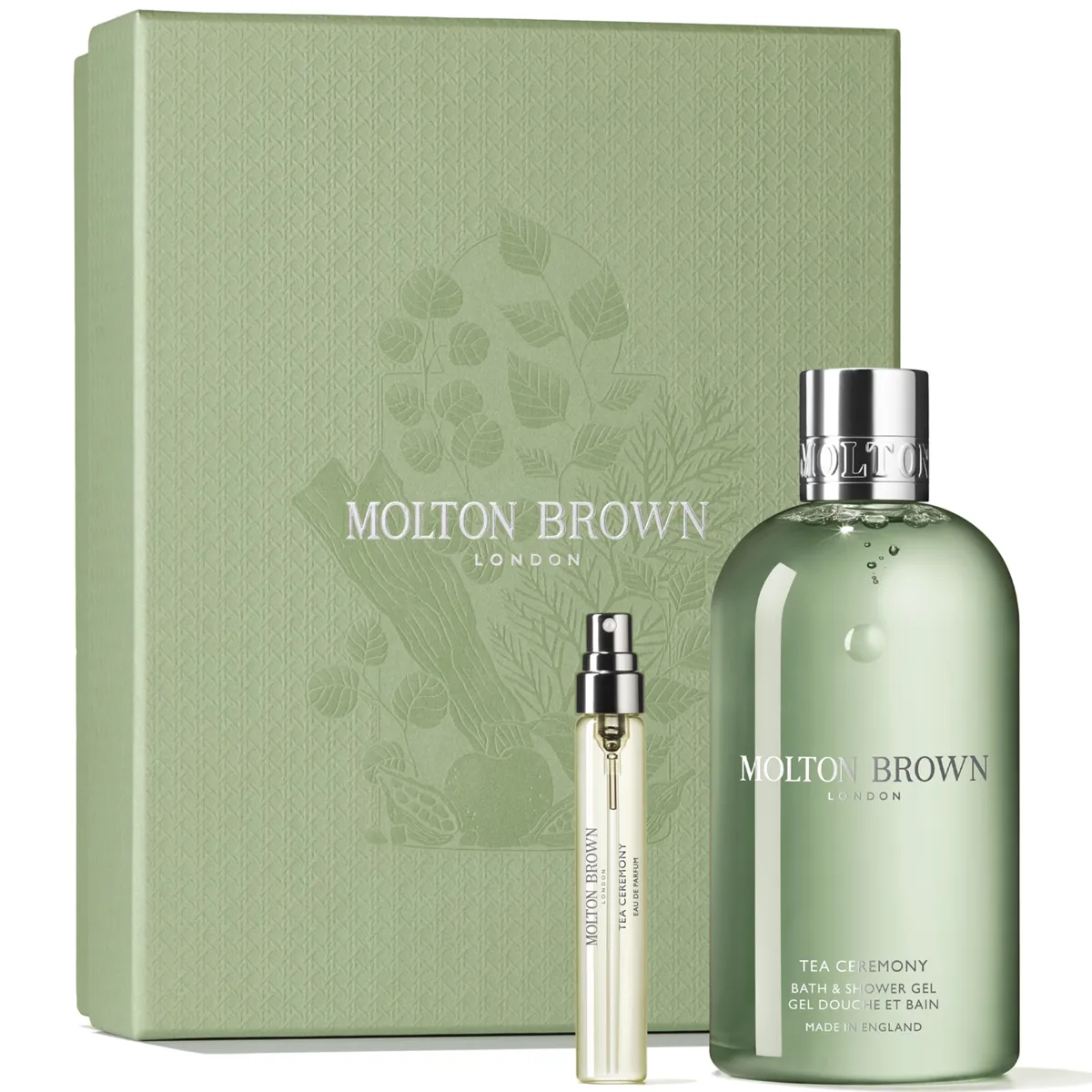 Molton Brown Starring a travel-sized perfume spray and