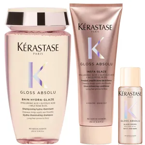 Kérastase Gloss Absolu Shampoo And Conditioner With Mini Deluxe Glaze Oil Drops