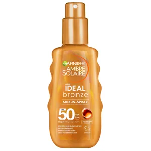 Garnier Ambre Solaire Ideal Bronze Milk-In Tanning Spf 50 Spray For Face And Body