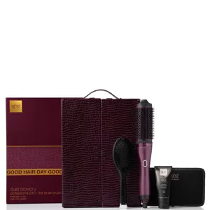ghd Duet Blowdry In Cherry With Volume Forever And Dressing Brush