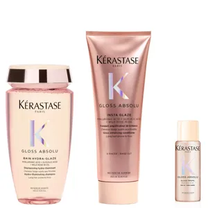 Kérastase Gloss Absolu Shampoo And Conditioner & Mini Glaze Drops Oil