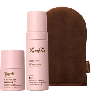 Loving Tan 2Hr Express Tan Mousse & 2Hr Express Face Tanning Serum & Deluxe Applicator Mitt