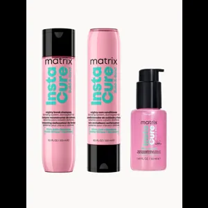 Matrix Megan'S Go To: Instacure Build-A-Bond Mighty Bonds Anti-Breakage Shampoo, Conditioner, And Oil