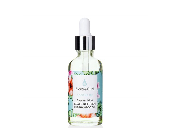 Flora & Curl Coconut Mint Scalp Refresh Pre-Shampoo Oil